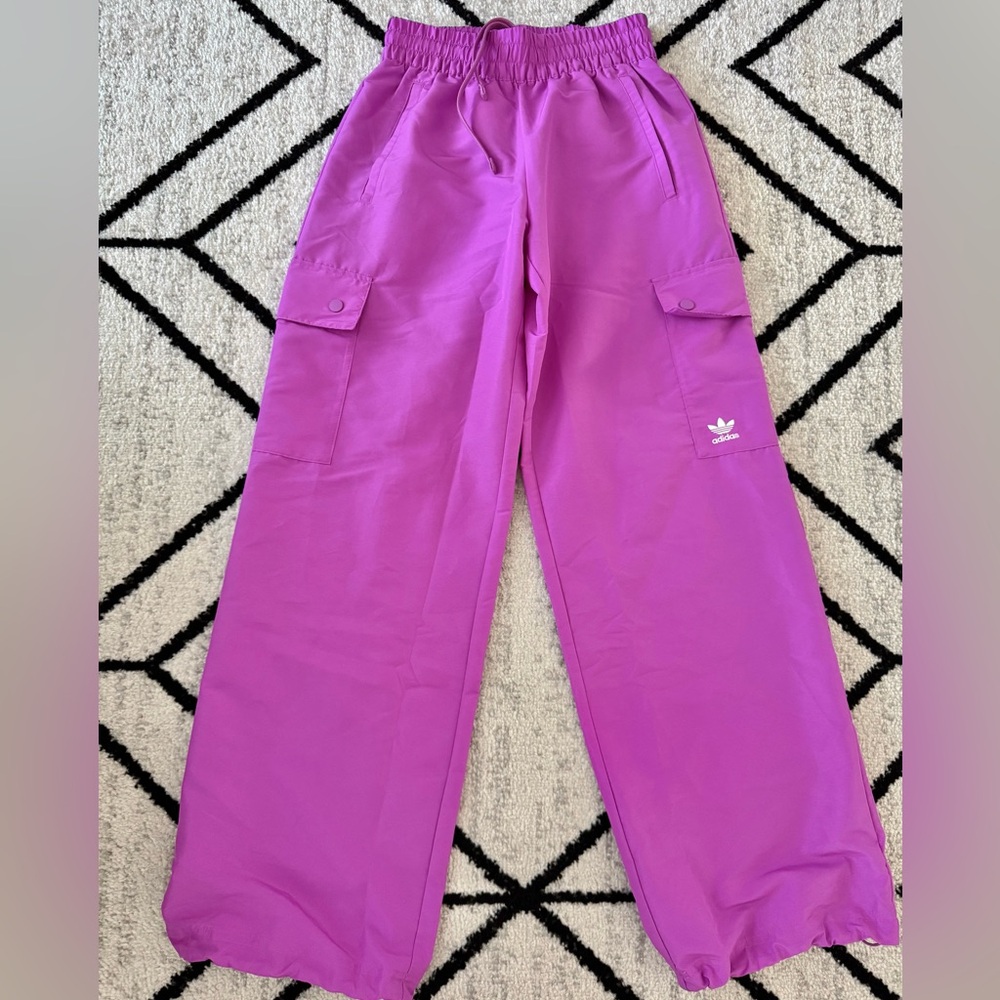 Adidas woven cargo pants Joggers in Bright Purple
